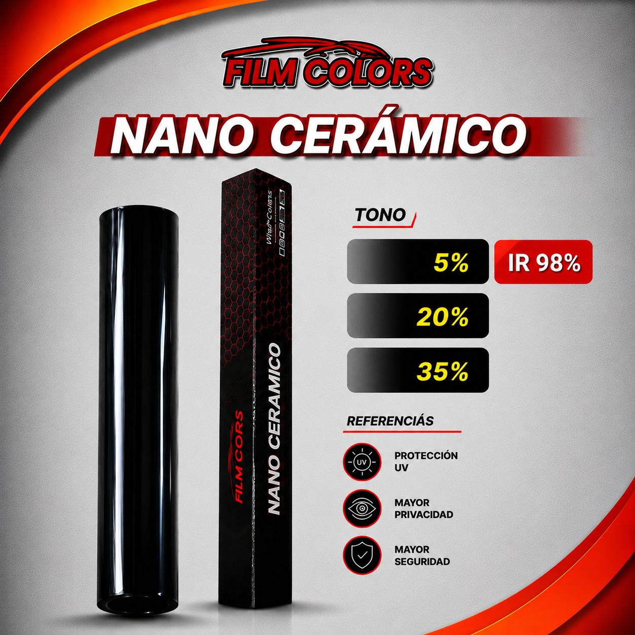 Nano cerámico Film Colors