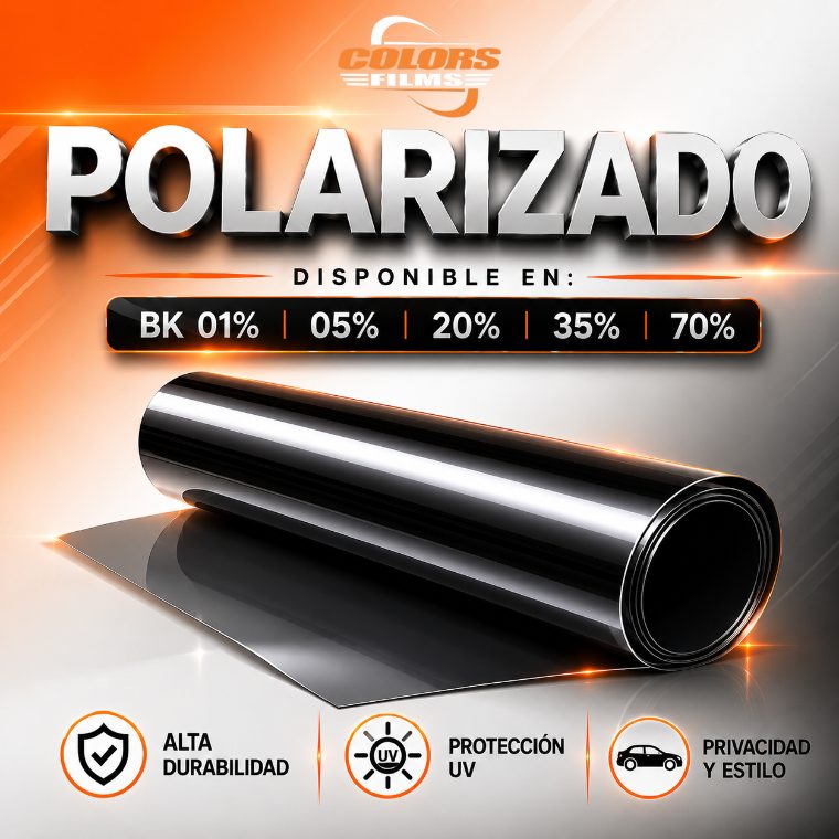 Polarizado disponible en BK 01, 05, 20, 35 y 70 por ciento