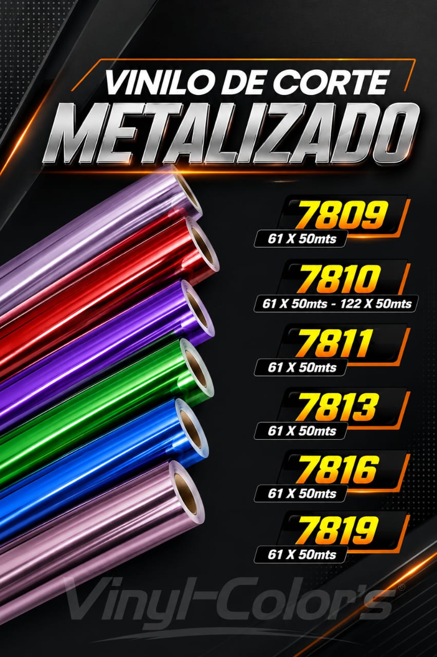 Vinilo de corte metalizado referencias 7809 a 7819