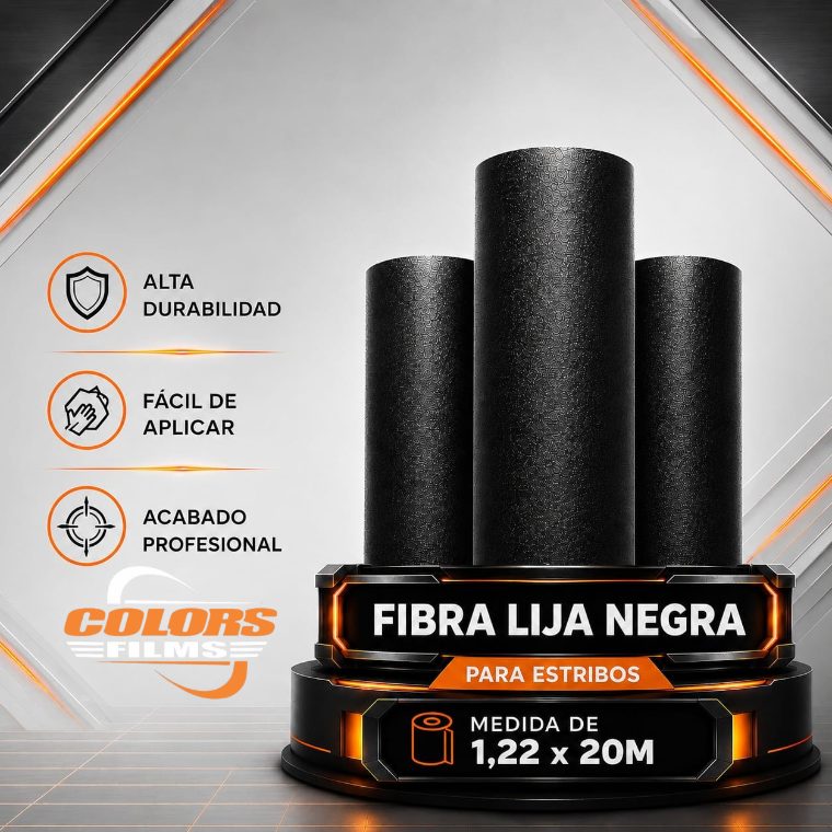 Fibra lija negra para estribos